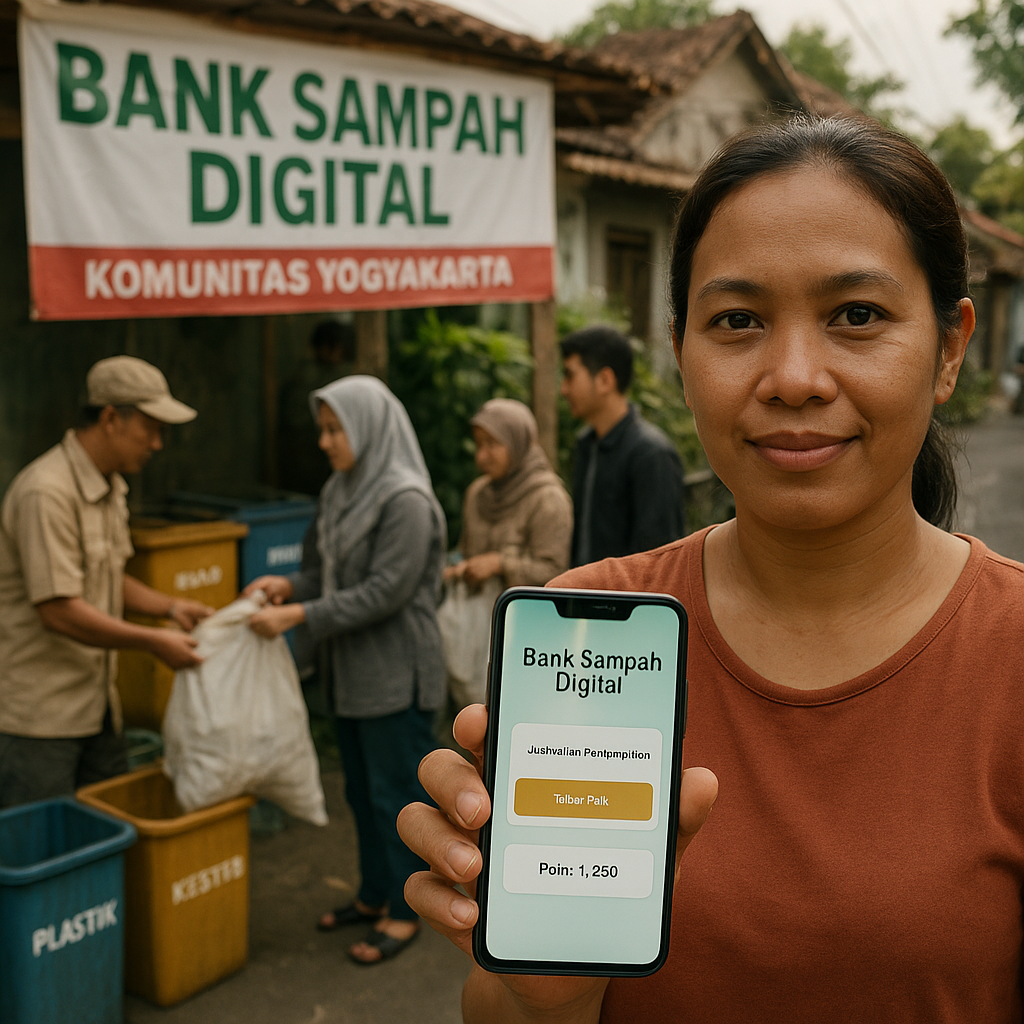 Komunitas di Yogyakarta Galakkan 'Bank Sampah Digital' dengan Aplikasi Penukar Poin
