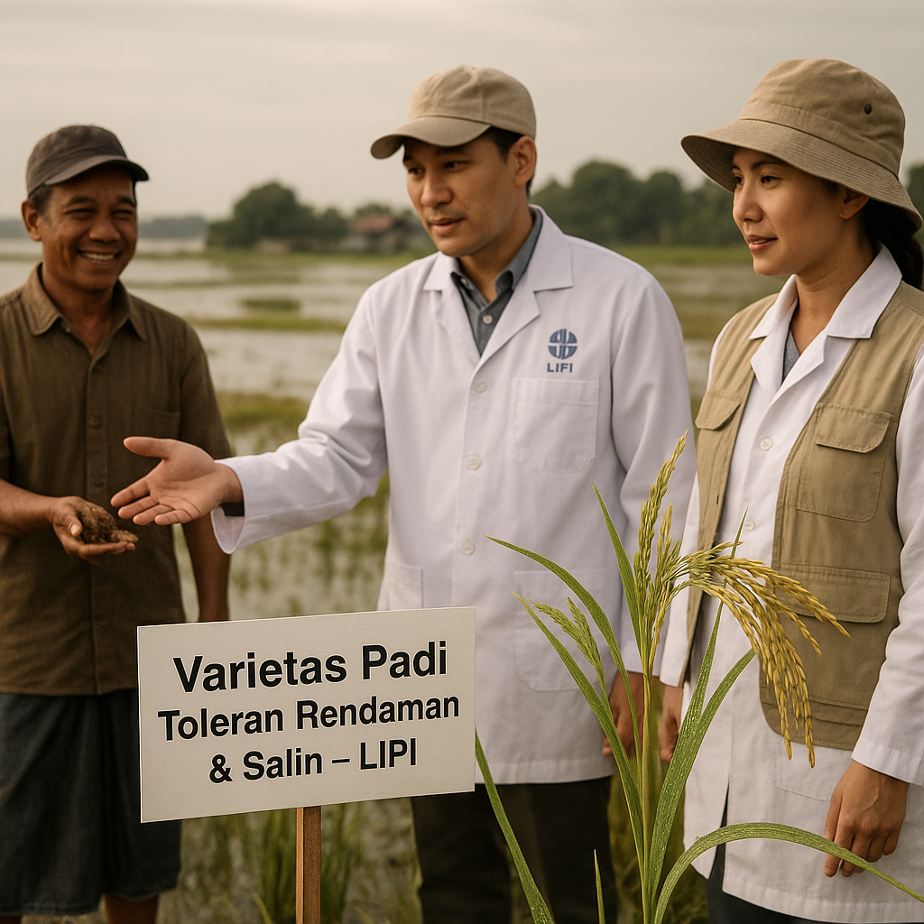 LIPI Kembangkan Varietas Padi Toleran Rendaman dan Salin untuk Lahan Rawa Pasang Surut dan Pesisir