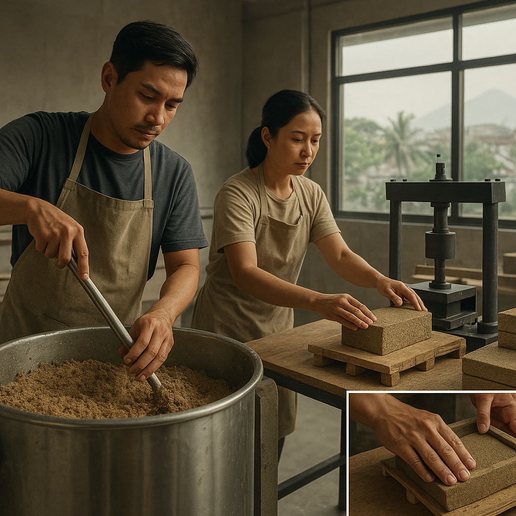 Startup Bandung Ubah Sekam Padi dan Serbuk Gergaji Jadi Bahan Bangunan Ramah Lingkungan