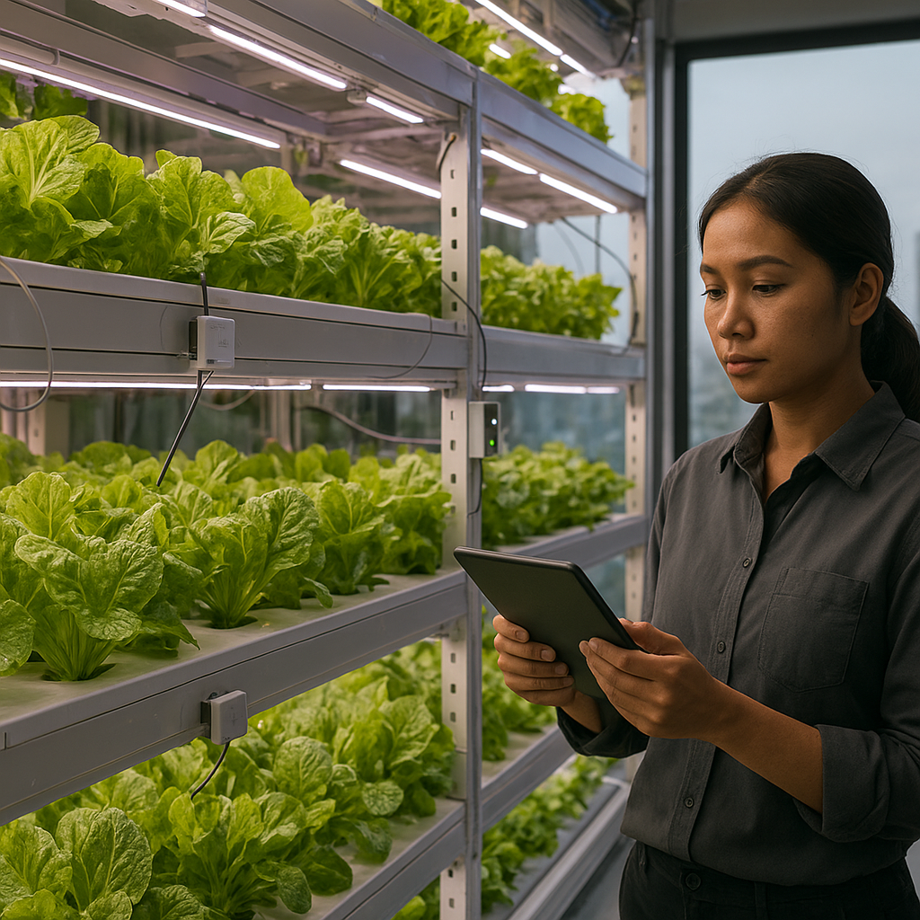 Pertanian Vertikal Berbasis IoT di Jakarta Mampu Produksi Sayur 10 Ton per Hektare