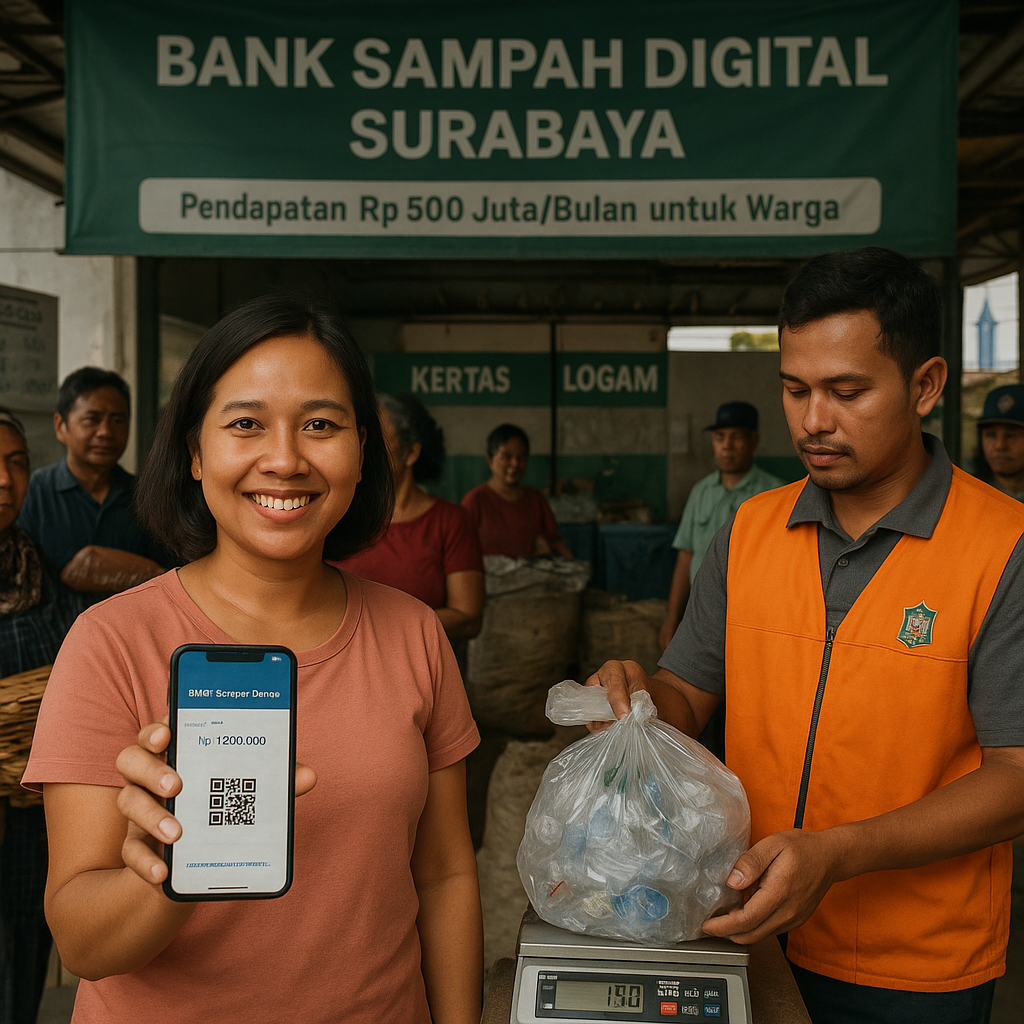 Bank Sampah Digital di Surabaya Hasilkan 500 Juta Rupiah per Bulan untuk Warga