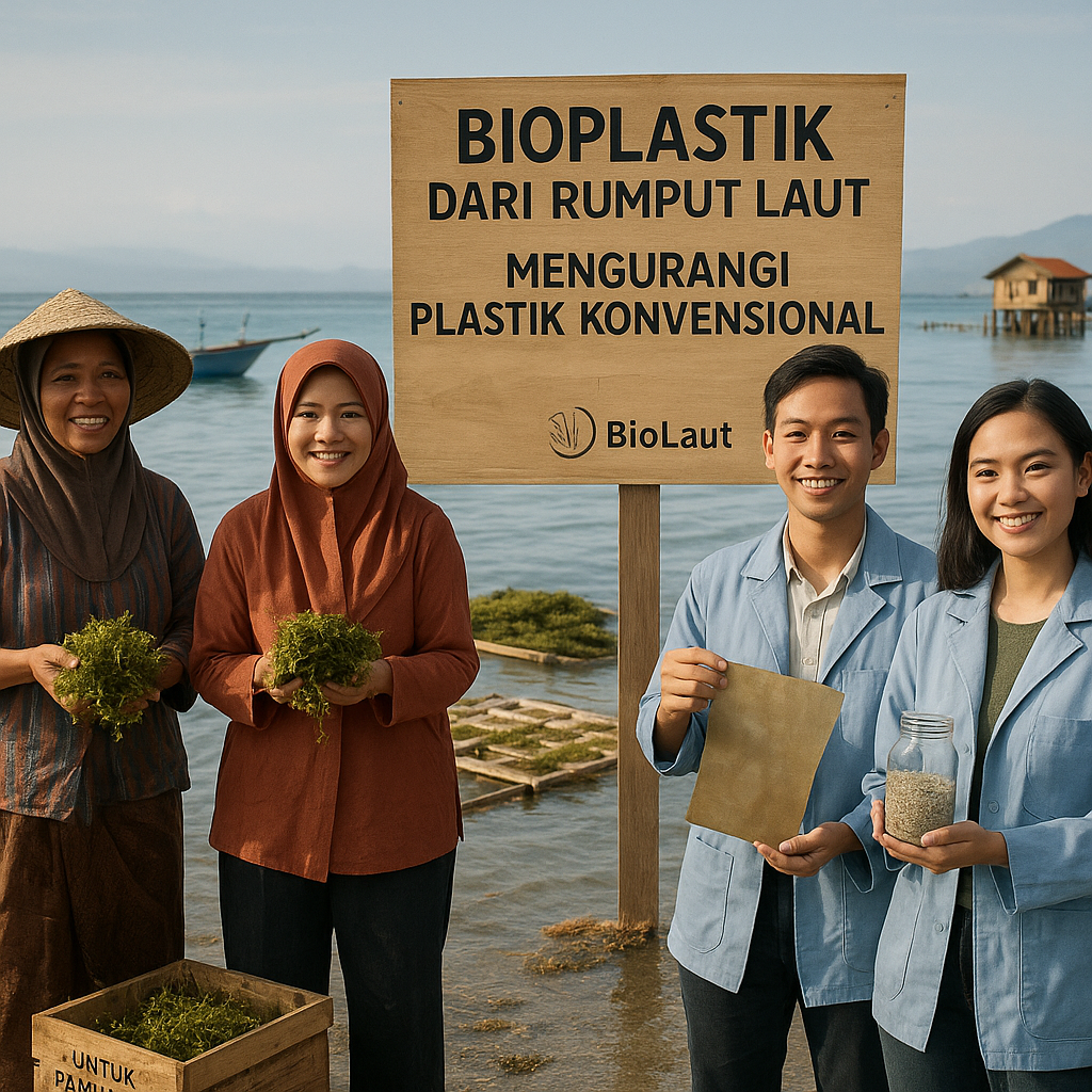 Startup Lokal Kembangkan Bioplastik dari Rumput Laut, Kurangi Ketergantungan Plastik Konvensional