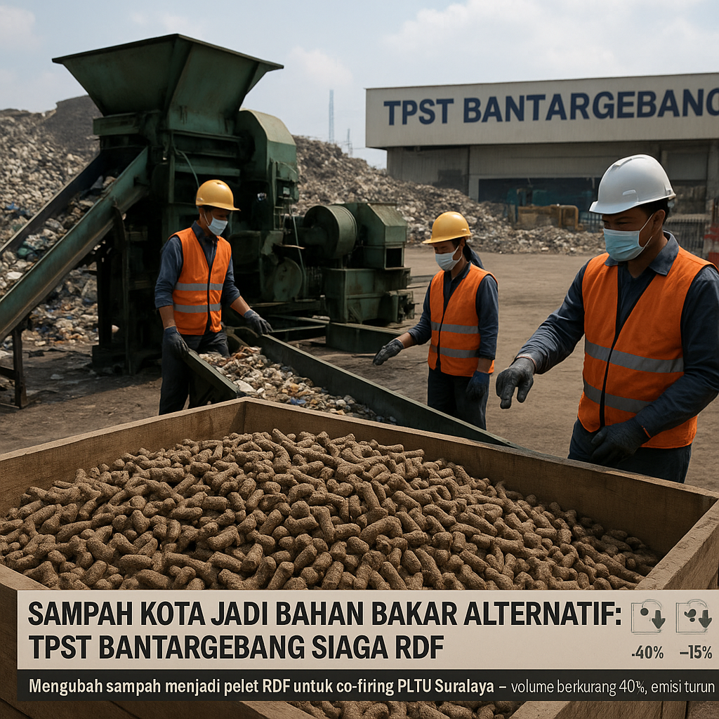Sampah Kota Jadi Bahan Bakar Alternatif: TPST Bantargebang Siaga RDF