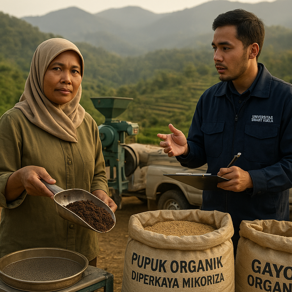 Pupuk Organik dari Limbah Kopi di Aceh: Tingkatkan Produksi dan Kurangi Emisi