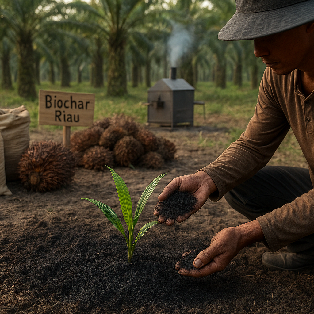 Biochar dari Limbah Sawit: Memperbaiki Tanah dan Menyimpan Karbon
