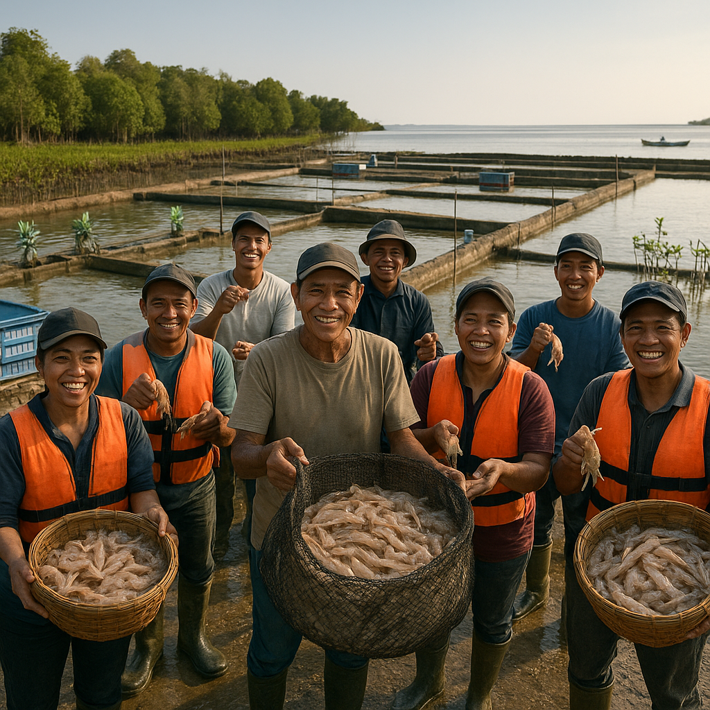 Cetak Sejarah: Panen Udang Ramah Iklim Pertama di Asia Hasilkan 50 Ton