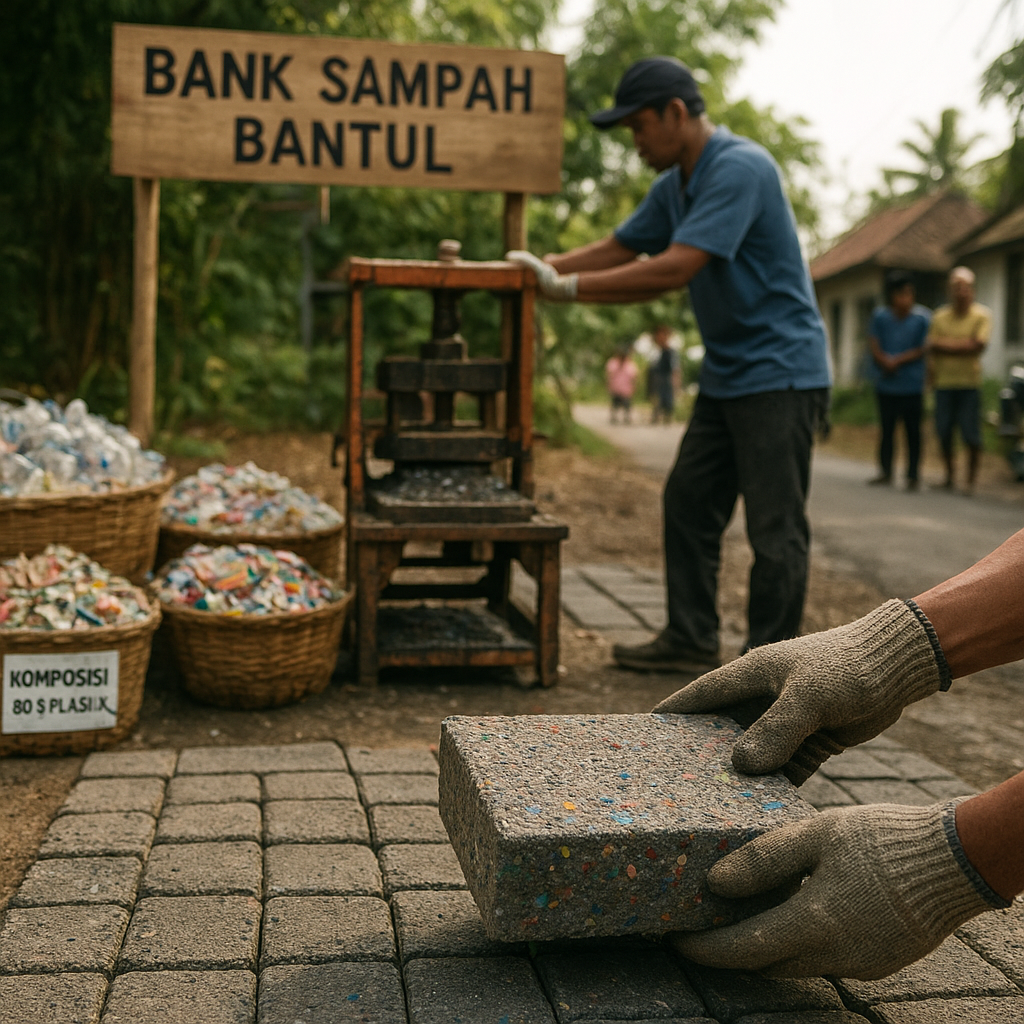 Paving Blok dari Sampah Plastik: Solusi Infrastruktur dan Limbah