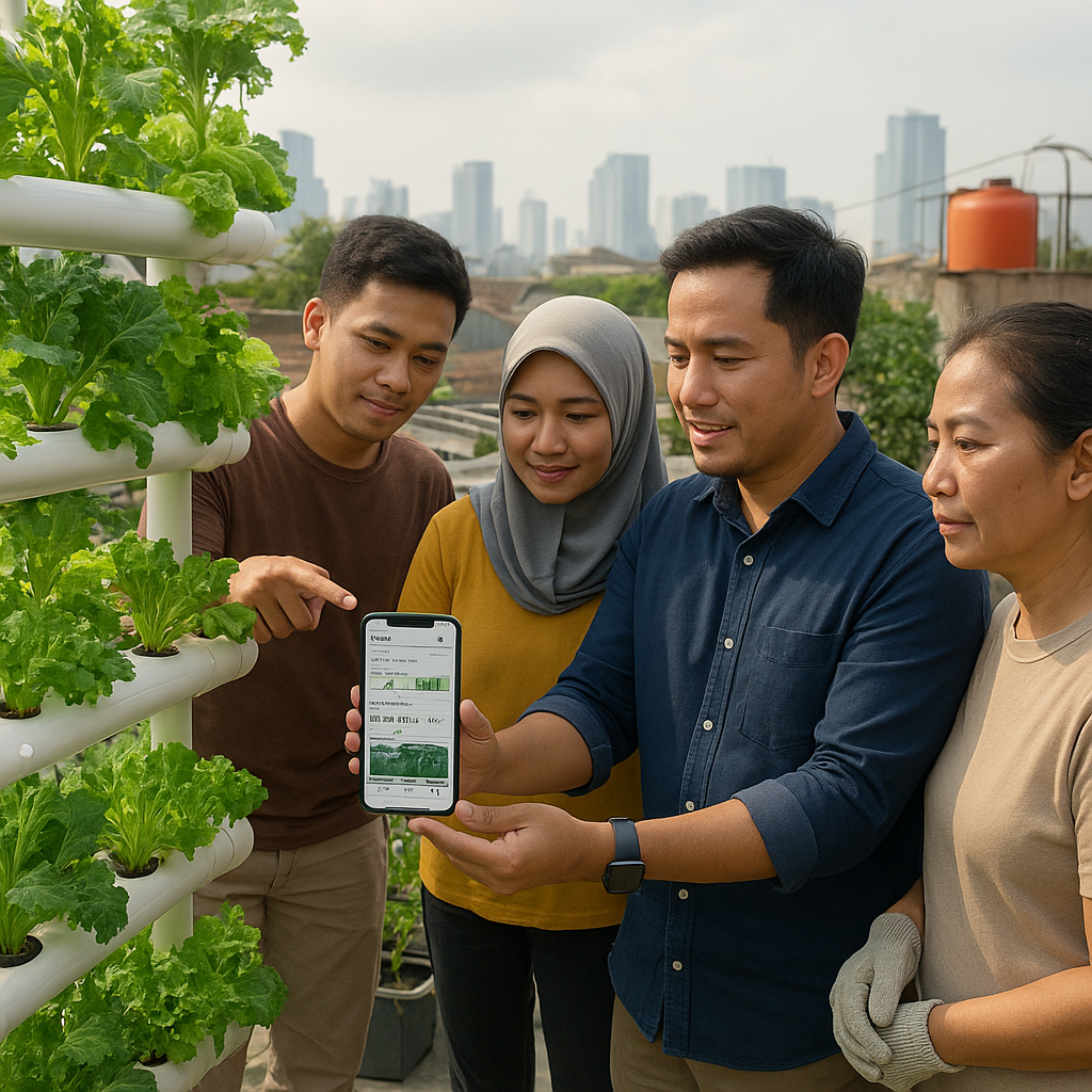 Warga Jakarta Kembangkan 'Vertical Farming' dengan Sistem Hidroponik Berbasis Aplikasi