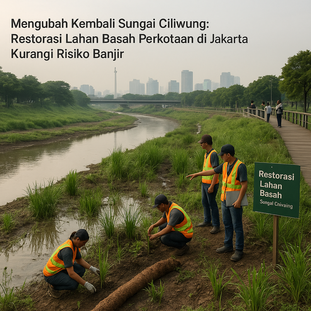 Mengubah Kembali Sungai Ciliwung: Restorasi Lahan Basah Perkotaan di Jakarta Kurangi Risiko Banjir