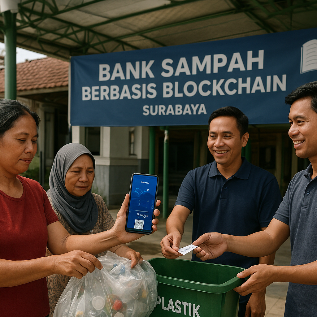 Bank Sampah Berbasis Blockchain di Surabaya Tingkatkan Nilai Ekonomi Limbah Plastik