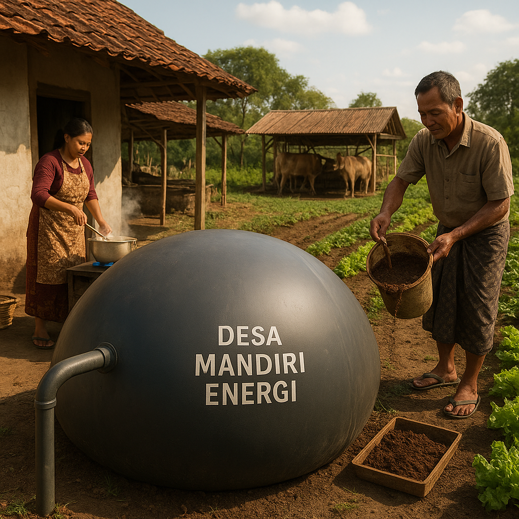 Pemanfaatan Biogas dari Limbah Ternak untuk Energi dan Pupuk di Desa Mandiri Energi