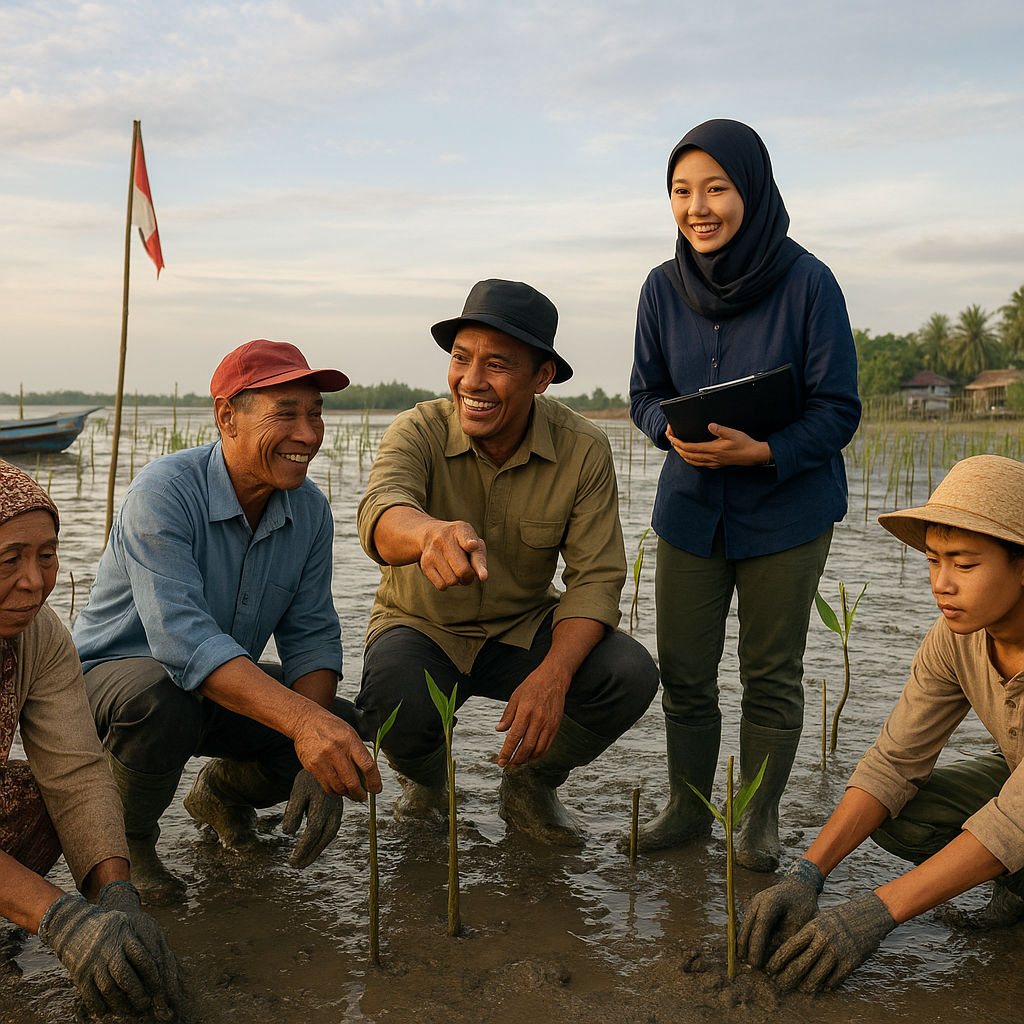 Restorasi Mangrove Berbasis Masyarakat untuk Mitigasi Iklim dan Perlindungan Pesisir
