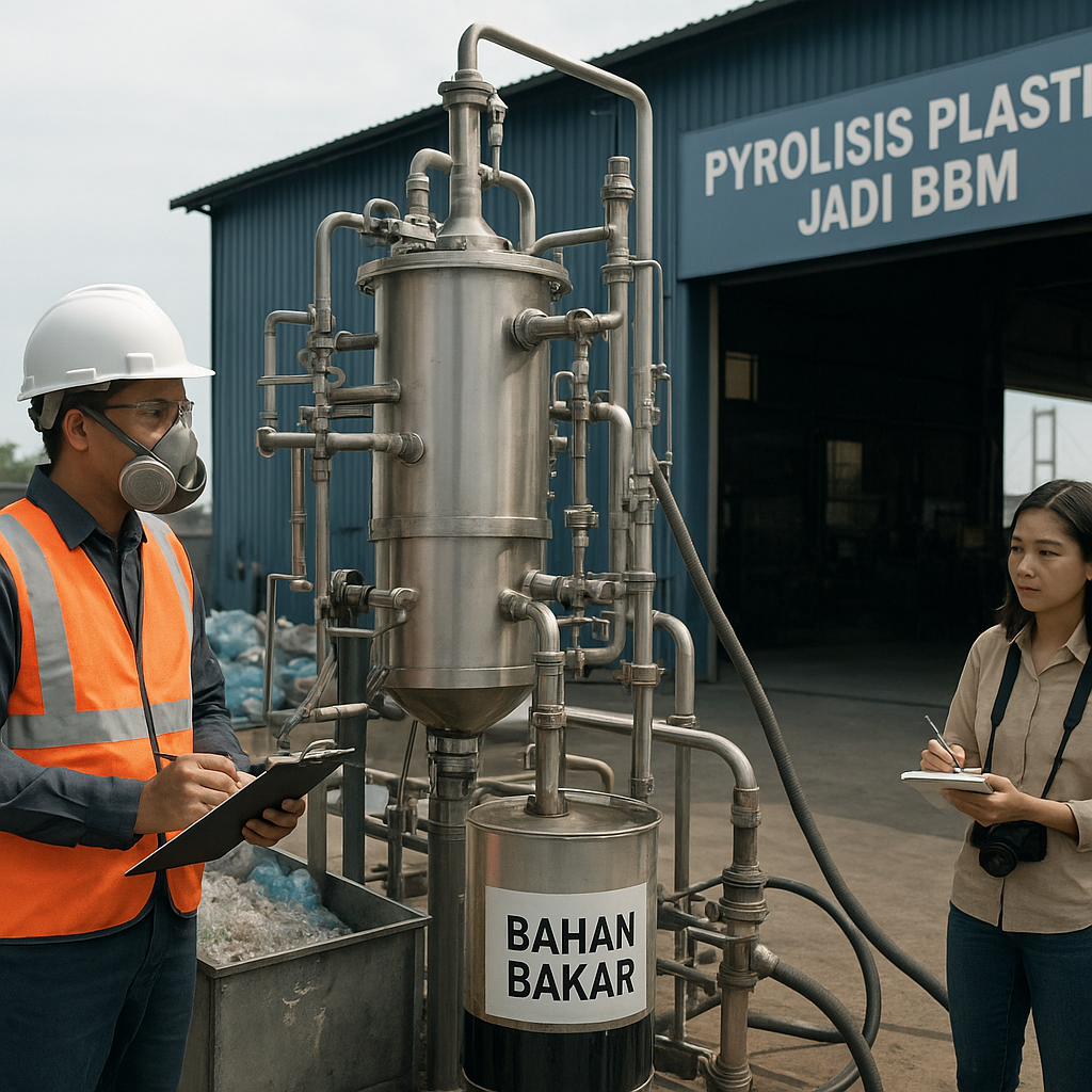 Teknologi Pirolisis Plastik Ubah Sampah Jadi Bahan Bakar Minyak di Surabaya