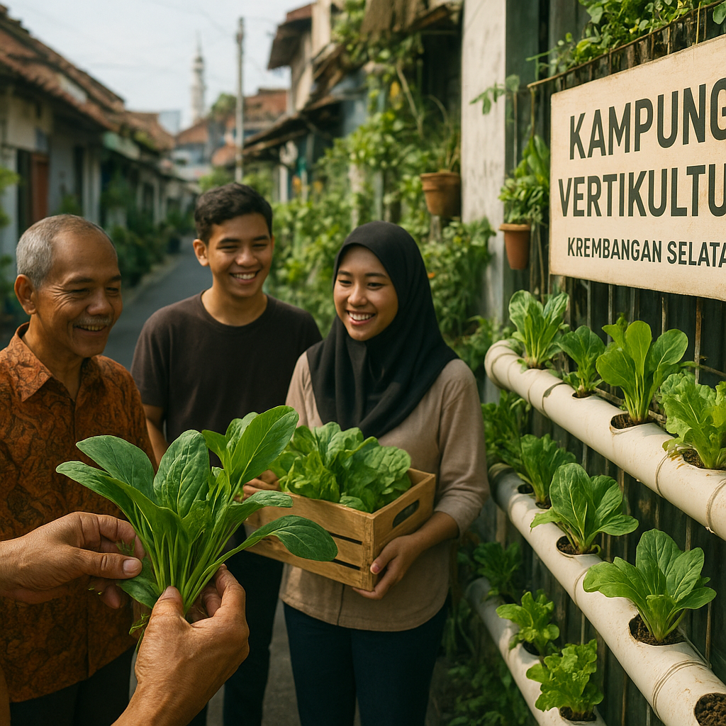 Kampung Vertikultur di Surabaya Sukses Penuhi 60% Kebutuhan Sayur Kelurahan dari Lahan Terbatas
