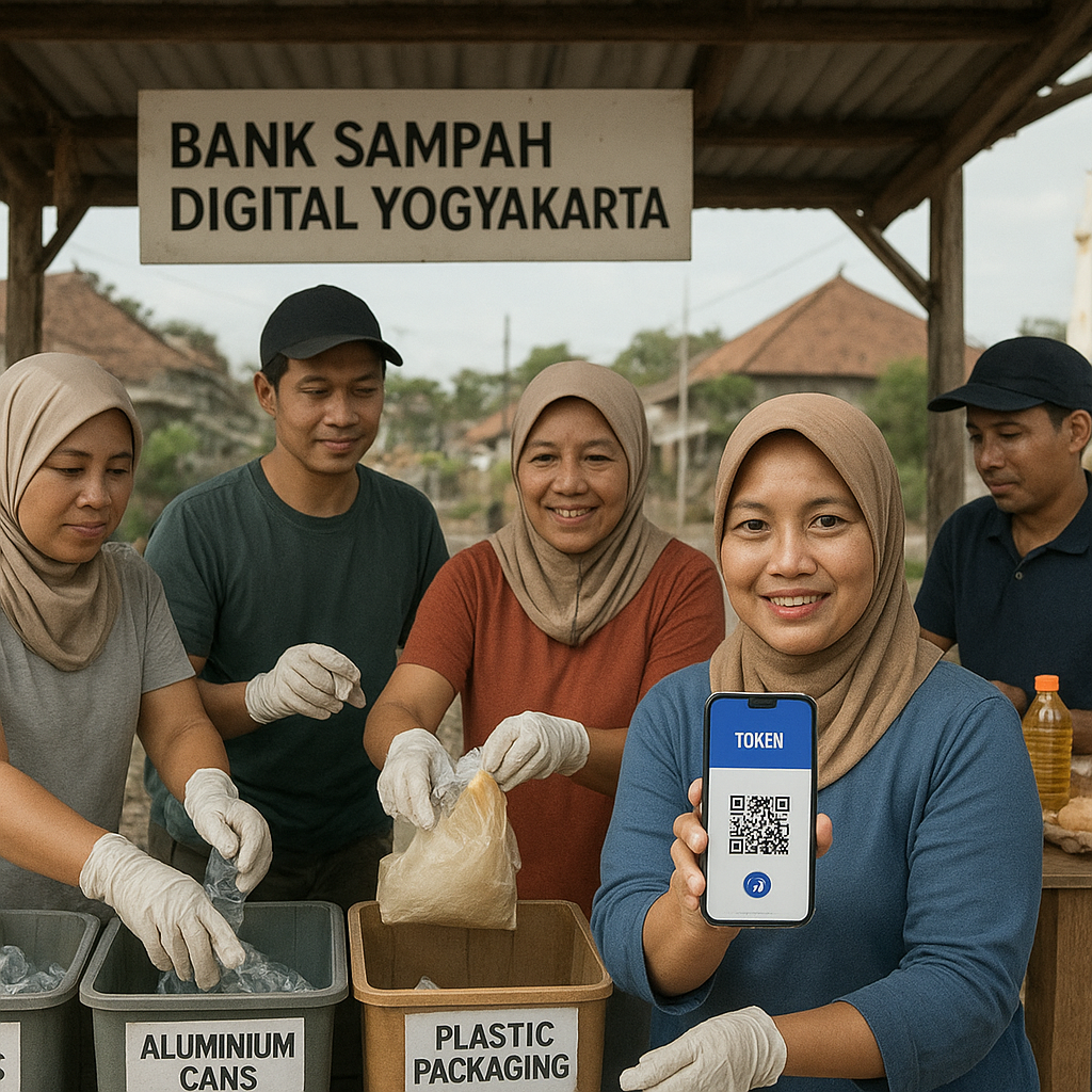 Inisiatif 'Bank Sampah Digital' di Yogyakarta Tukar Sampah dengan Token untuk Belanja Pangan