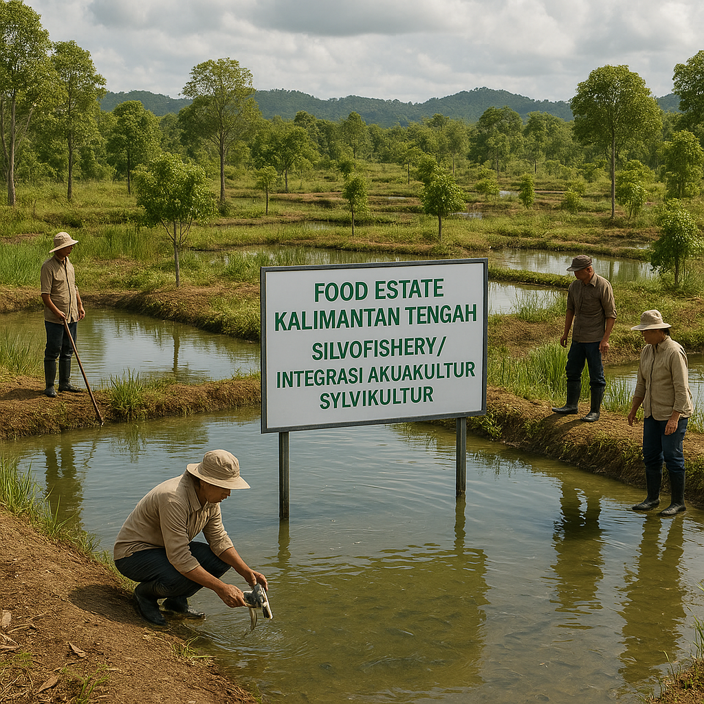 Kawasan Food Estate di Kalimantan Tengah Integrasikan Sistem Akuakultur-Sylvikultur untuk Tingkatkan Produksi dan Konservasi