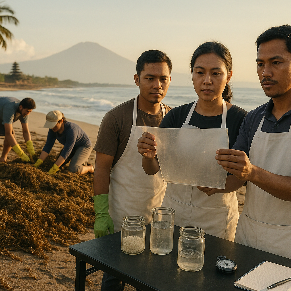 Startup Lokal di Bali Ubah Sampah Alga Menjadi Bioplastik yang Terurai di Laut