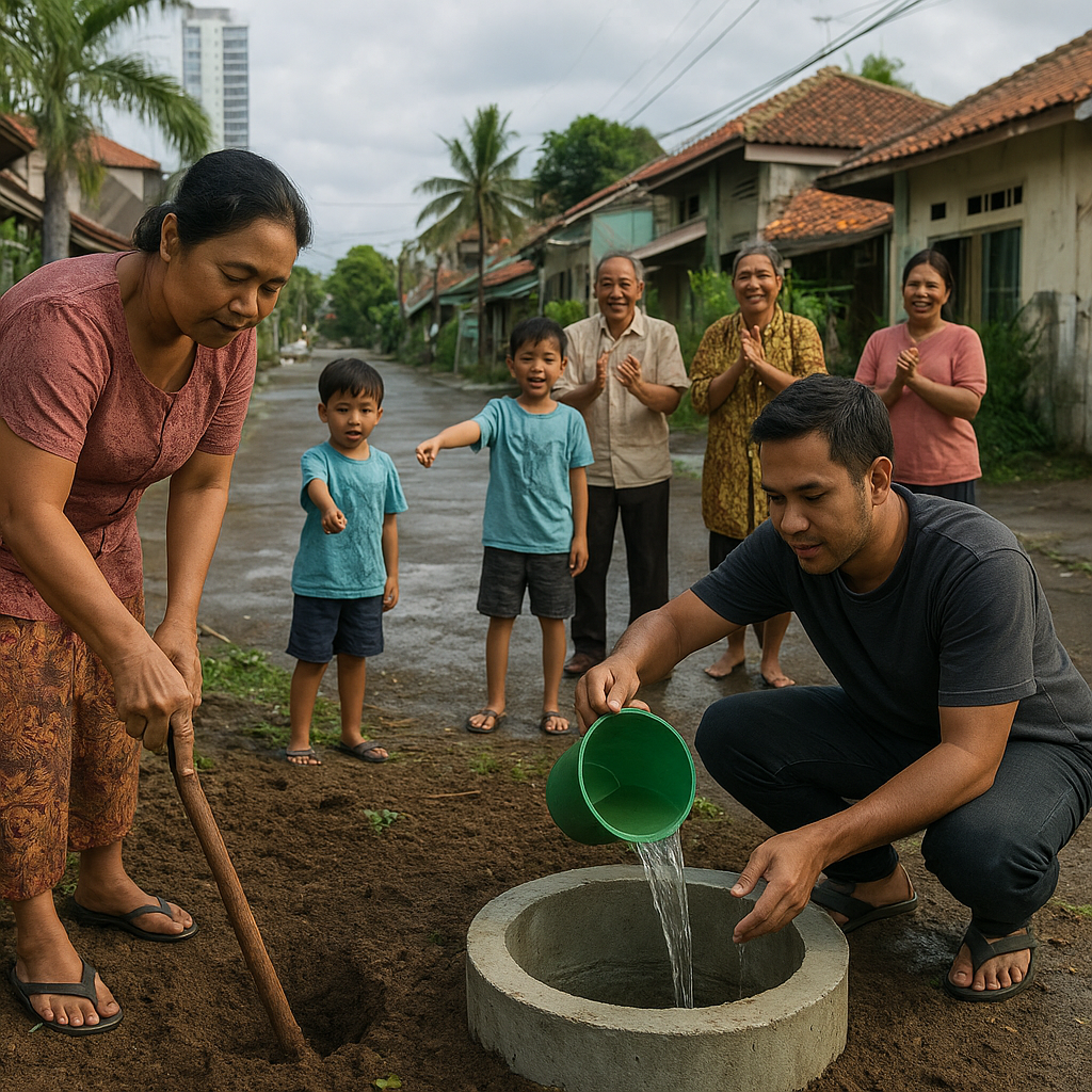 Kampung Iklim di Surabaya Manfaatkan Biopori dan Lubang Resapan untuk Atasi Banjir dan Kekeringan