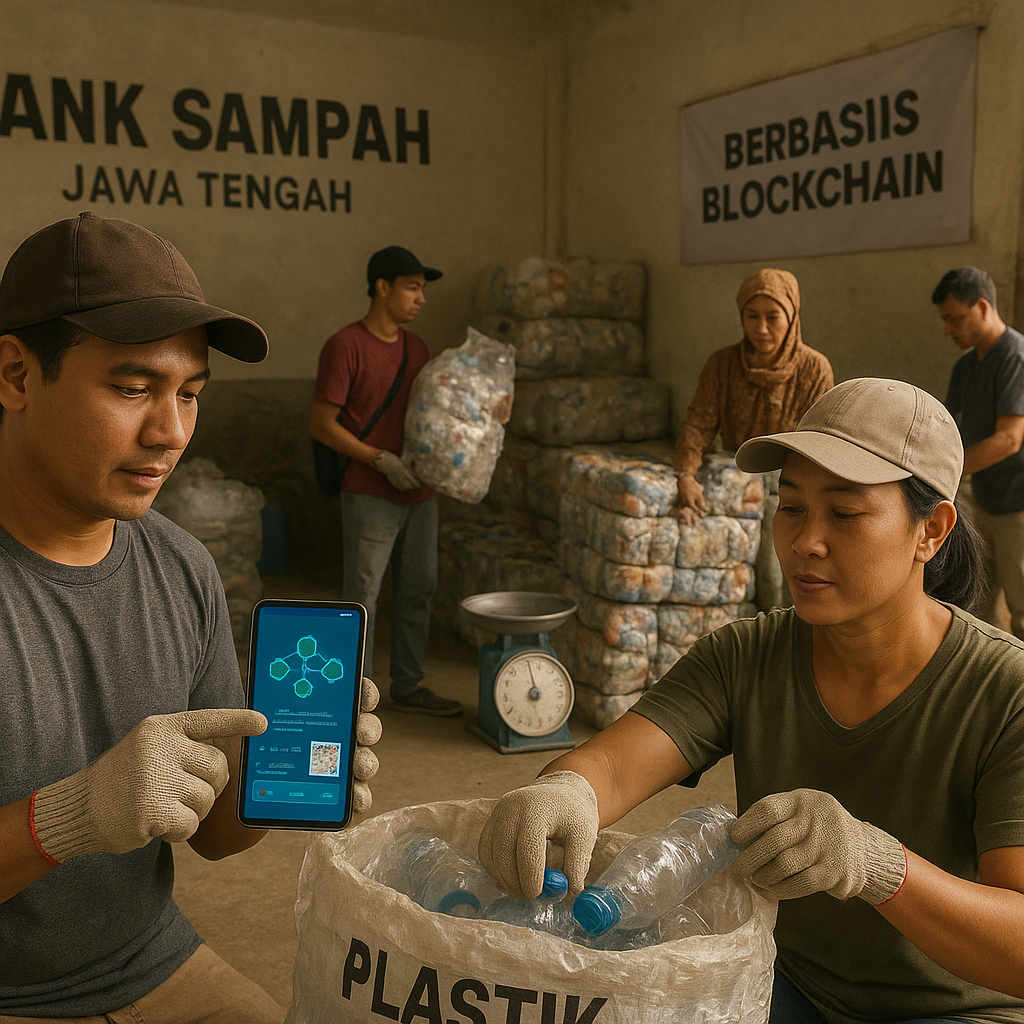Bank Sampah Berbasis Blockchain Tingkatkan Nilai Ekonomi Sampah Plastik di Jawa Tengah