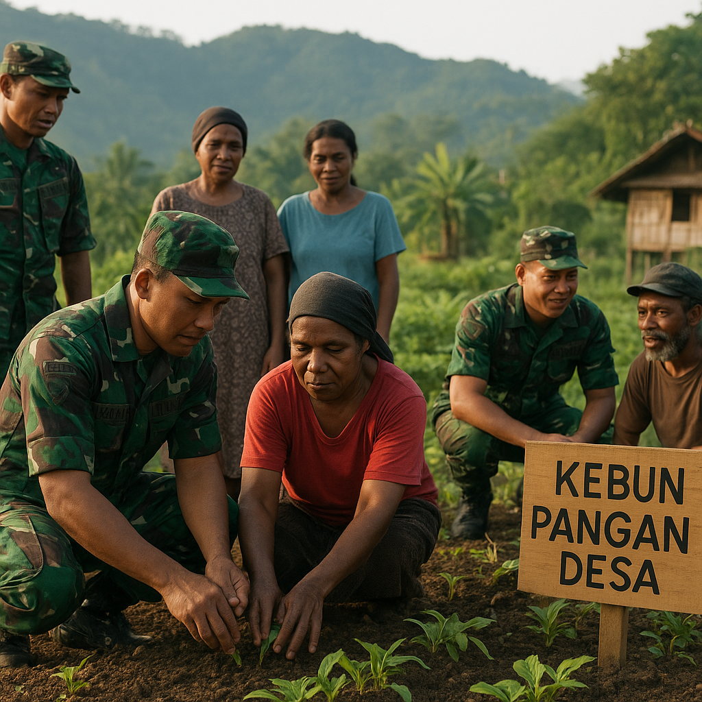 Program 'Kebun Pangan Desa' oleh TNI AD Dukung Ketahanan Pangan di Daerah Terpencil Papua