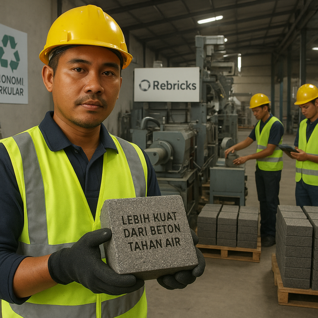 Startup Indonesia Olah Sampah Plastik Jadi Bahan Bangunan yang Lebih Kuat dari Beton