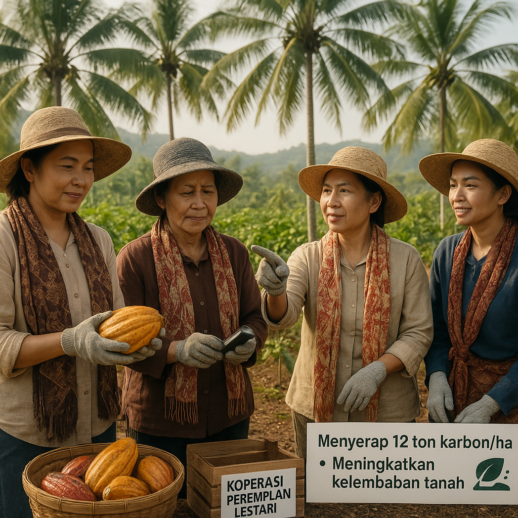 Koperasi Perempuan di Lombok Kembangkan Model Agroforestri Kakao- Kelapa untuk Mitigasi Krisis Iklim