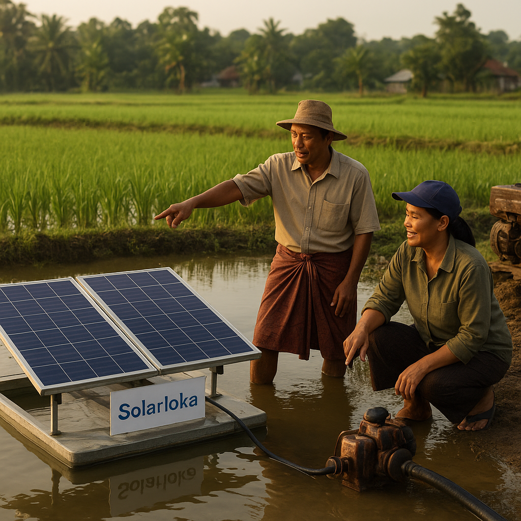 Pembangkit Listrik Tenaga Surya Apung Skala Kecil Gantikan Diesel untuk Irigasi Sawah di Kalimantan Tengah