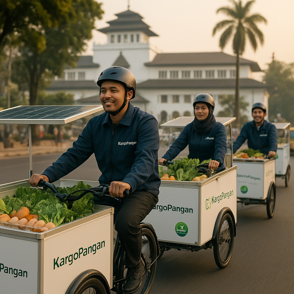 Jaringan Sepeda Kargo Tenaga Surya untuk Distribusi Pasokan Pangan di Kota Bandung, Alternatif Logistik Rendah Emisi