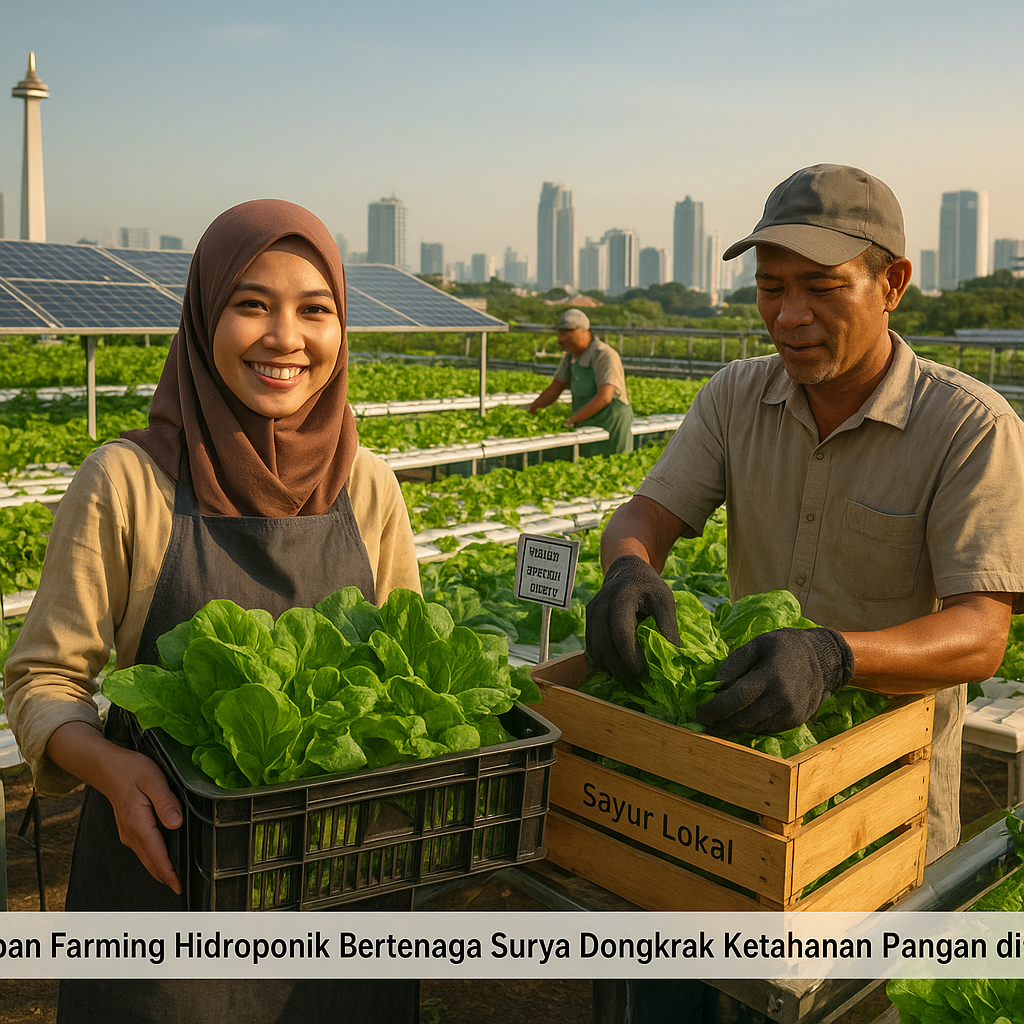 Urban Farming Hidroponik Bertenaga Surya Berhasil Dongkrak Ketahanan Pangan di Jakarta