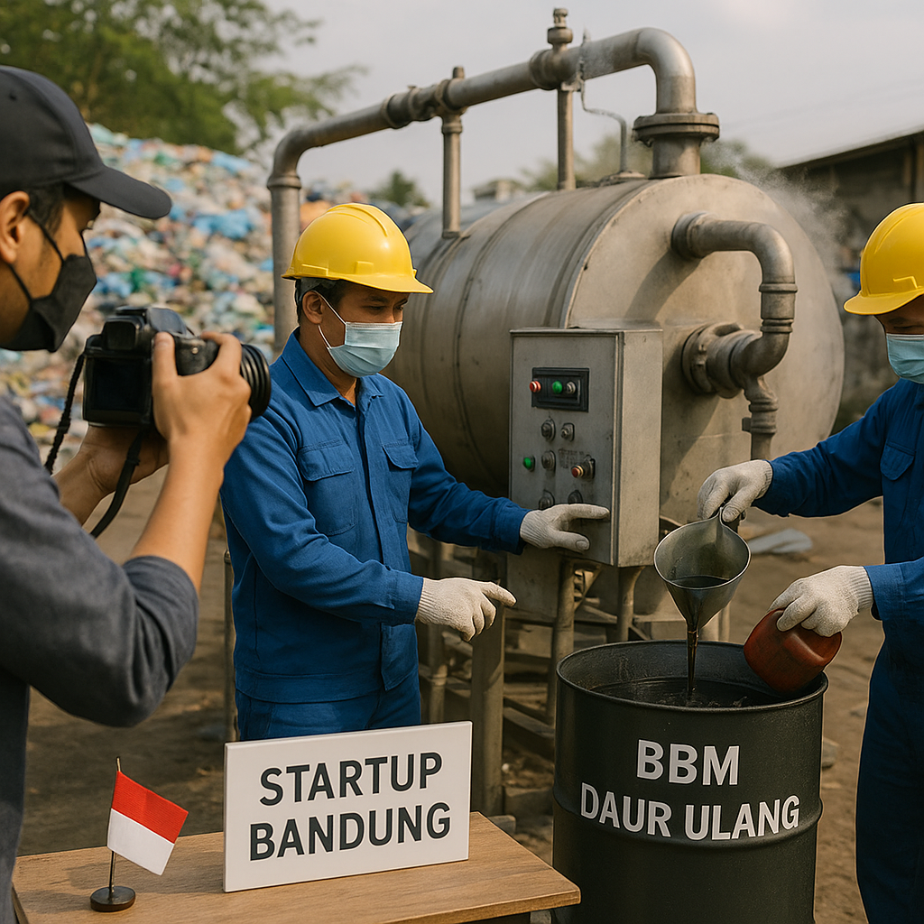Startup Bandung Ubah Sampah Plastik menjadi Bahan Bakar Minyak