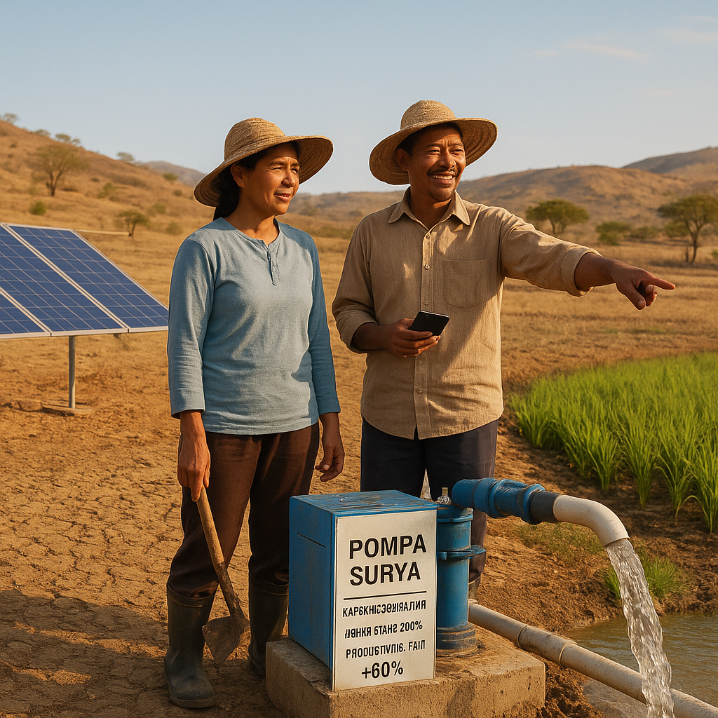 Pompa Air Tenaga Surya Irigasi Hemat Energi untuk Petani Lahan Kering NTT
