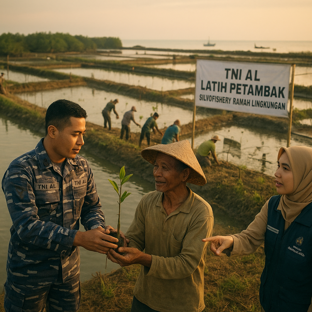 TNI AL Latih Petani Tambak Ramah Lingkungan di Pesisir Pantura