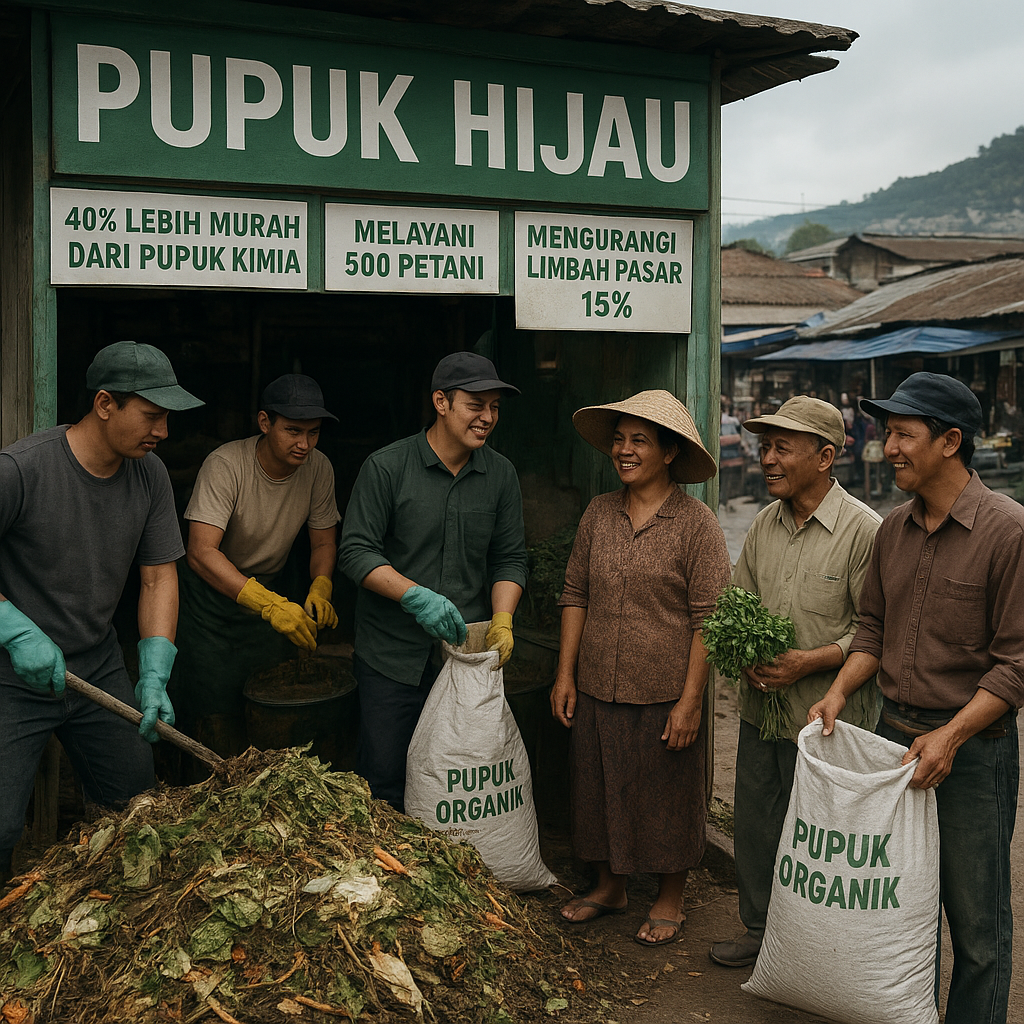 Kios Pupuk Organik dari Limbah Pasar Dukung Pertanian Berkelanjutan di Bandung