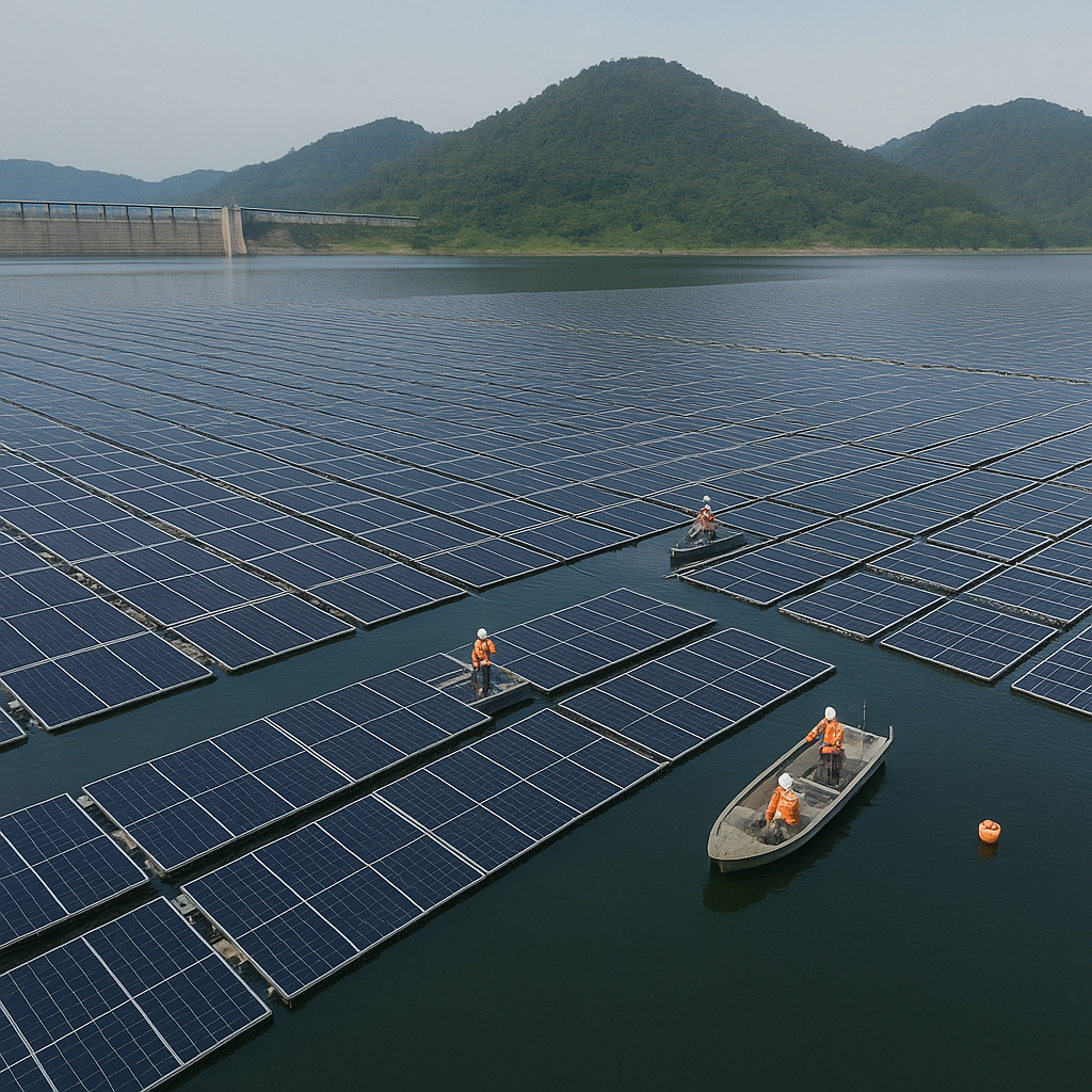 Panel Surya Apung di Waduk Jatiluhur Hasilkan 50 MW Energi Bersih