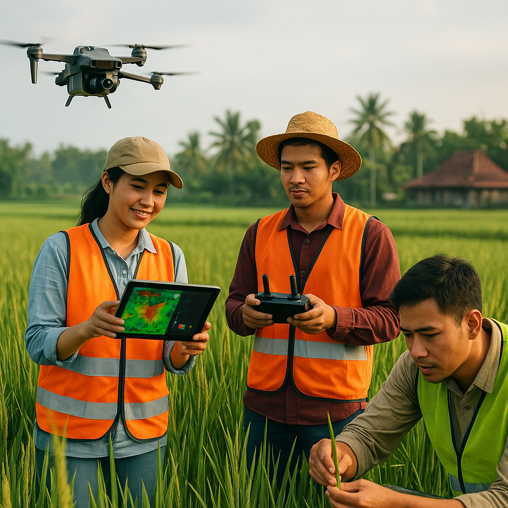 Grup Petani Milenial di Jombang Kembangkan Pertanian Presisi dengan Drone