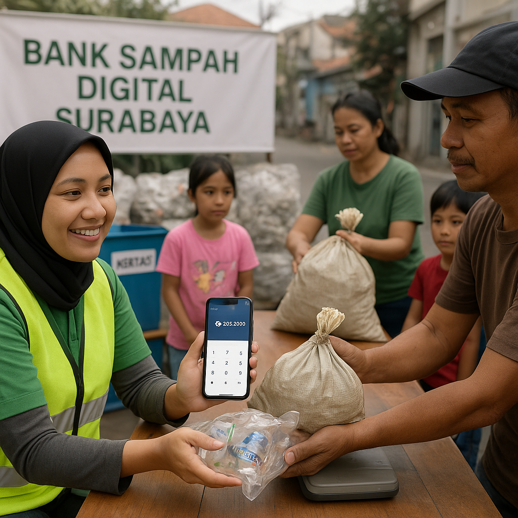 Program Bank Sampah Digital di Surabaya Tingkatkan Daur Ulang Limbah Rumah Tangga hingga 40 Persen