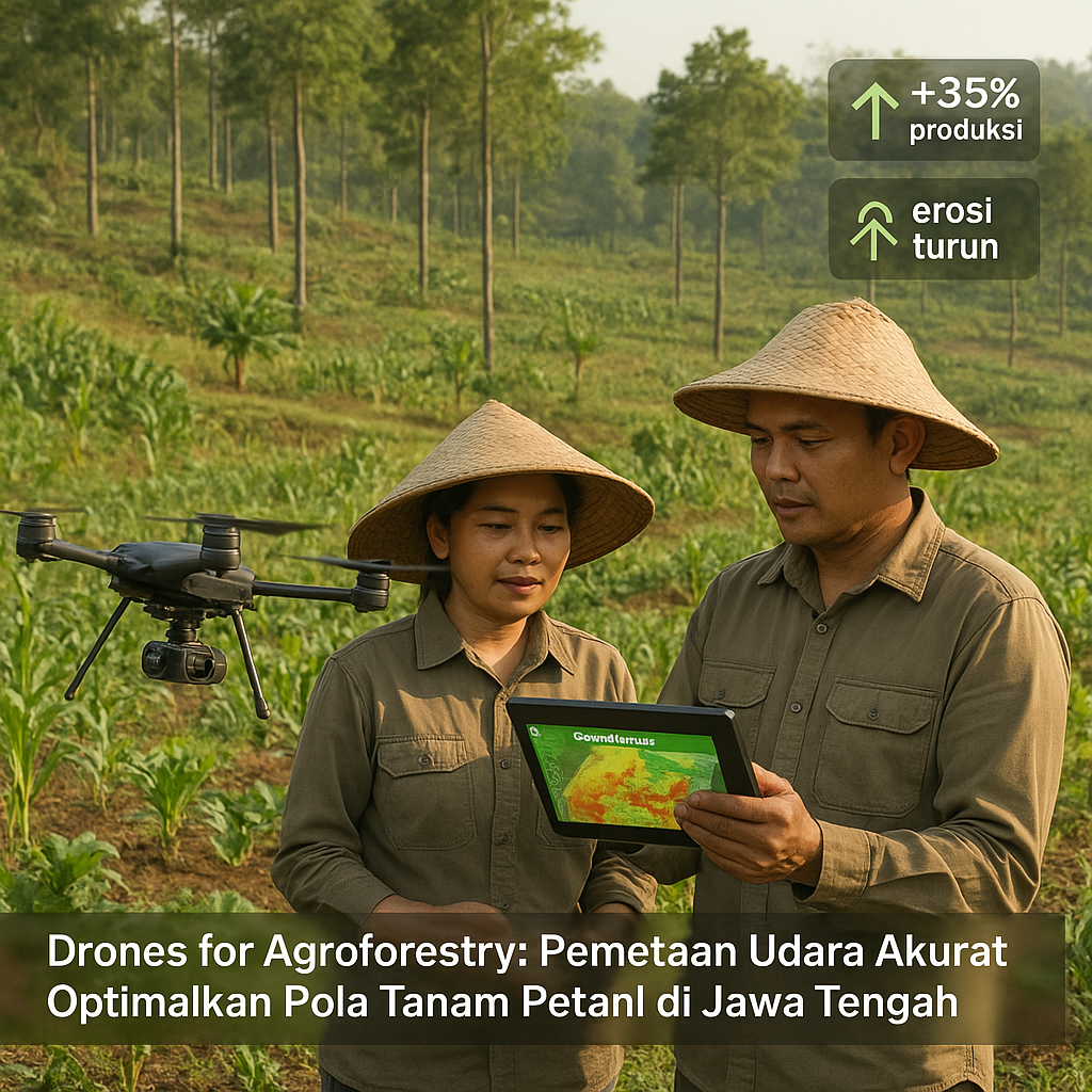 Drones for Agroforestry: Pemetaan Udara Akurat Optimalkan Pola Tanam Petani di Jawa Tengah