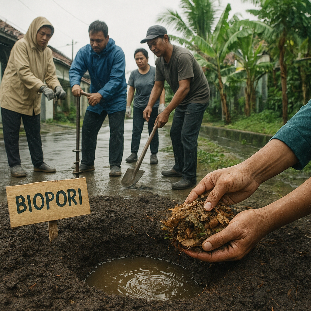 Biopori Masif, Mencegah Banjir di Semarang dari Pekarangan