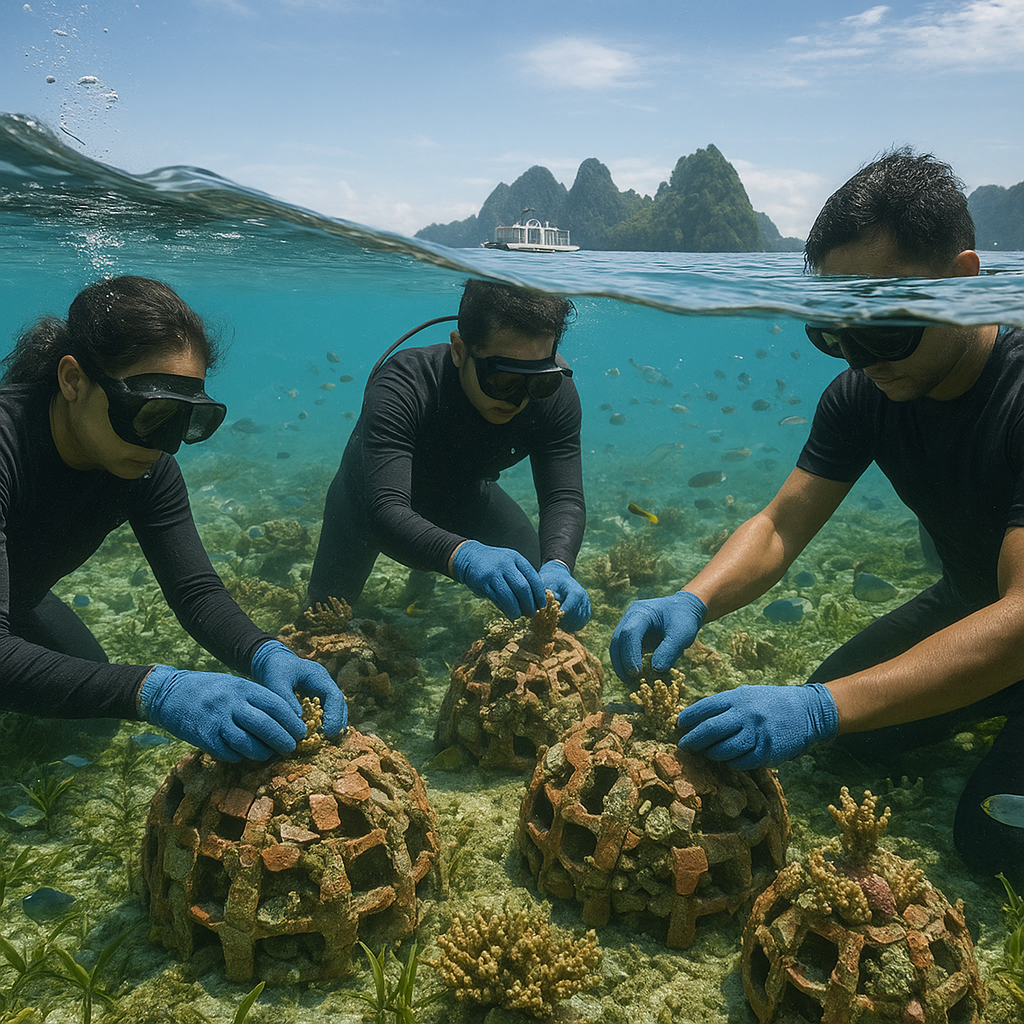Terumbu Karang Buatan dari Limbah Keramik di Raja Ampat Memulihkan Habitat Ikan