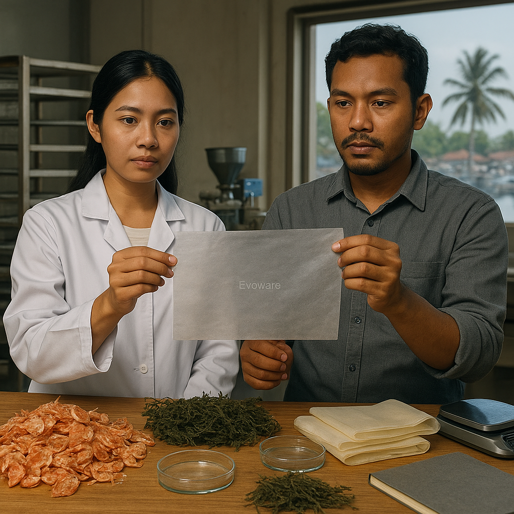 Bioplastik dari Limbah Kulit Udang dan Rumput Laut oleh Startup Indonesia
