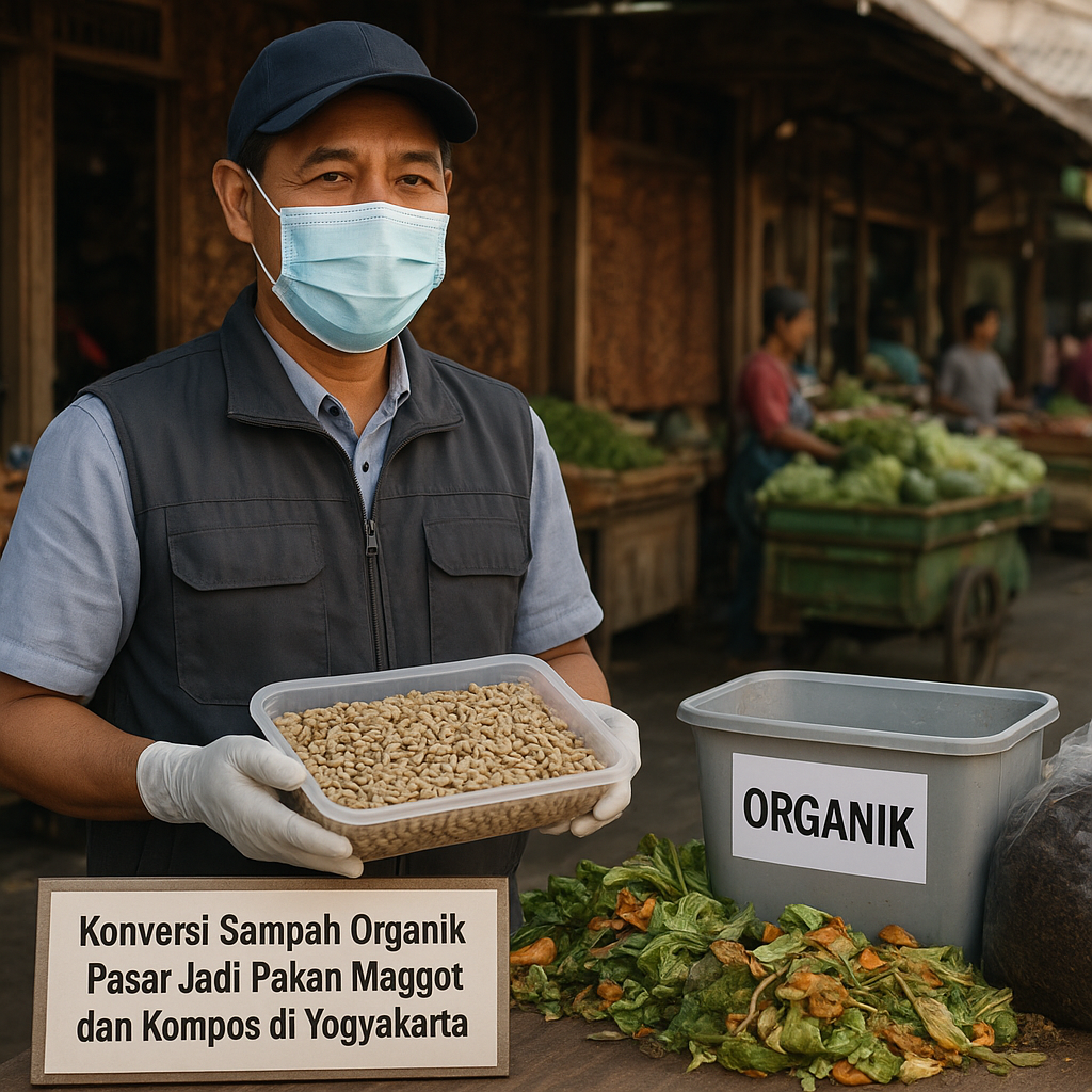 Konversi Sampah Organik Pasar Jadi Pakan Maggot dan Kompos di Yogyakarta