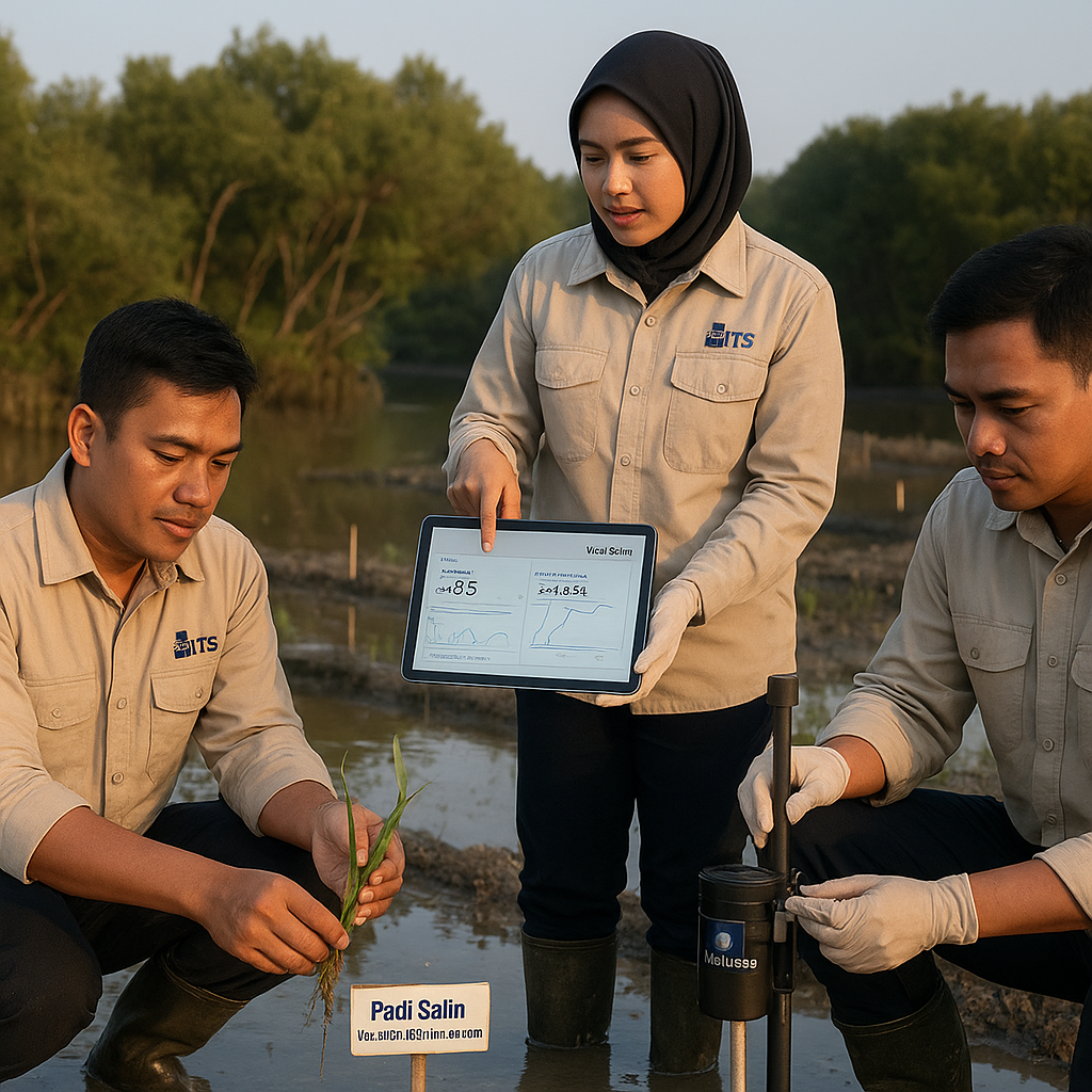 ITS Mengembangkan Padi Salin dan Sistem Monitoring WALsens untuk Ketahanan Pangan Tropis