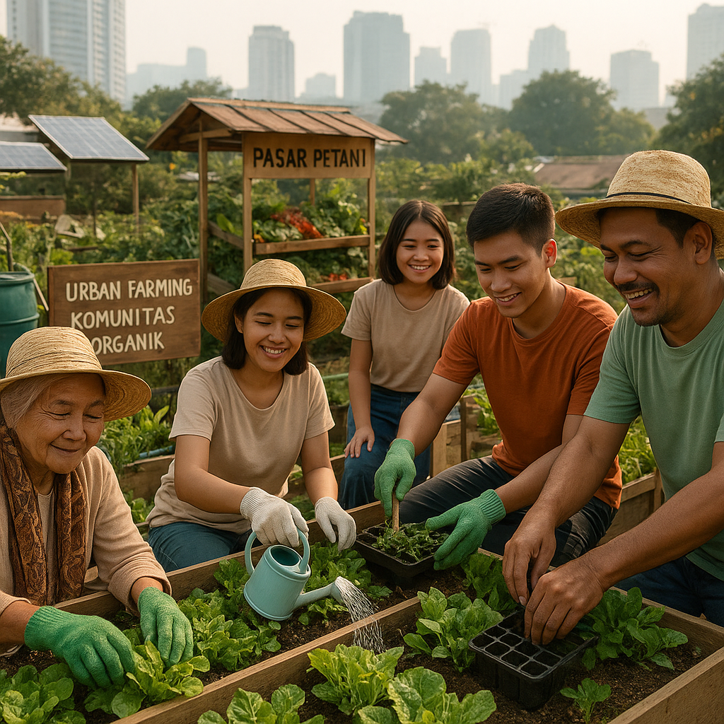 Urban Farming Berbasis Komunitas Jadi Solusi Pangan dan Sosial di Perkotaan