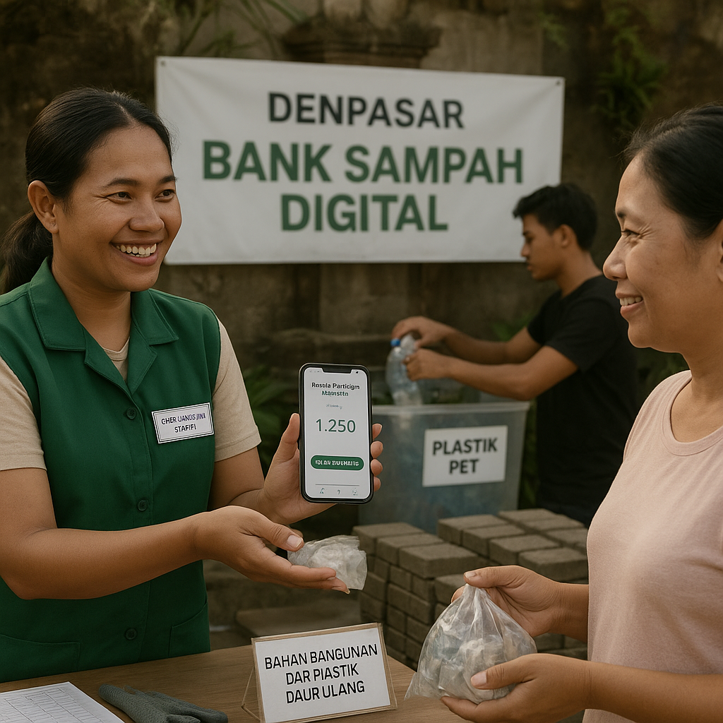 Bank Sampah Digital di Bali Integrasikan Aplikasi untuk Daur Ulang Plastik Menjadi Bahan Bangunan