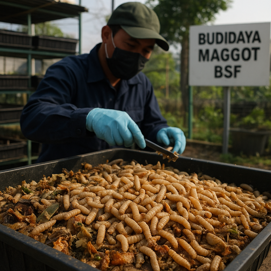 Budidaya Maggot Black Soldier Fly untuk Olah Sampah Organik dan Produksi Pakan Ternak