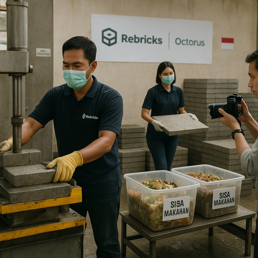 Startup RI Ubah Sampah Makanan dan Plastik Jadi Bahan Bangunan Ramah Lingkungan
