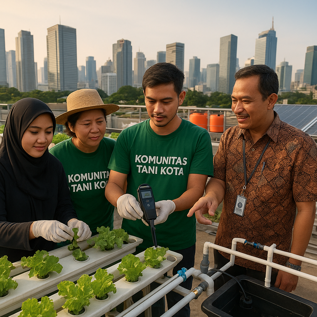 Hidroponik Atap Gedung Bertingkat Jadi Solusi Pangan di Jakarta