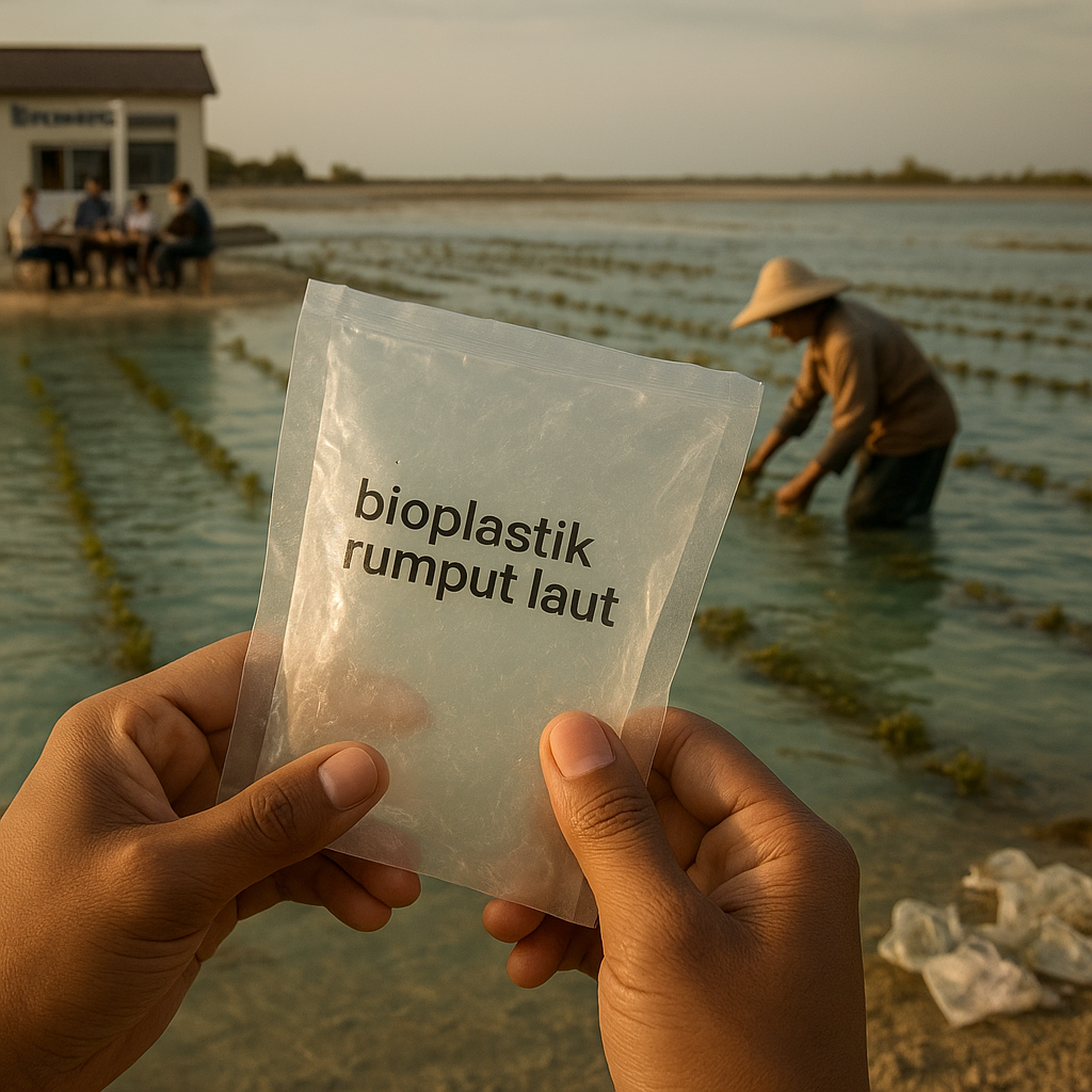 Bioplastik dari Rumput Laut, Solusi Indonesia Kurangi Sampah Plastik Sekali Pakai