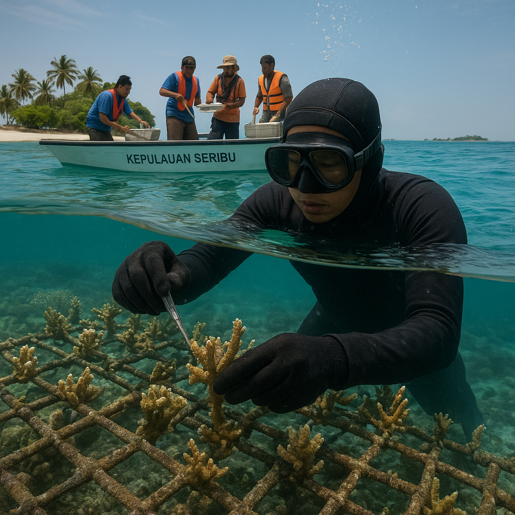 Biorock dan Transplantasi Karang: Upaya Rehabilitasi Terumbu Karang di Kepulauan Seribu Secara Alami