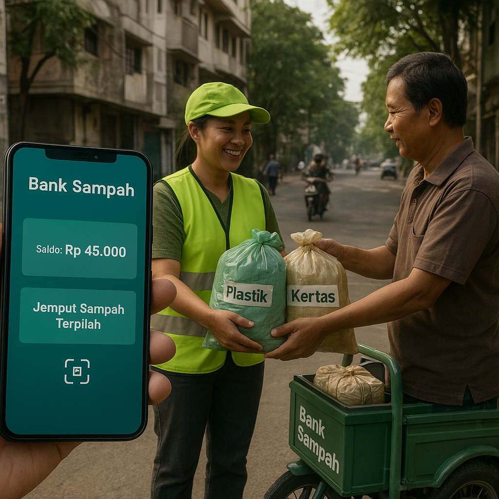 Bank Sampah Berbasis Aplikasi Dorong Ekonomi Sirkuler di Perkotaan